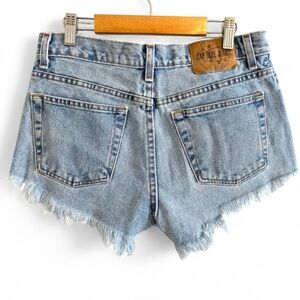 Gap Vintage 100% Cotton Denim Cut Off Shorts Mid Rise Reworked Blue size 4